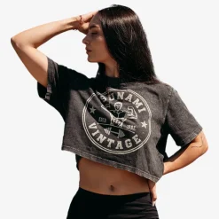 Crop Top Woman Tsunami Vintage Double Biceps