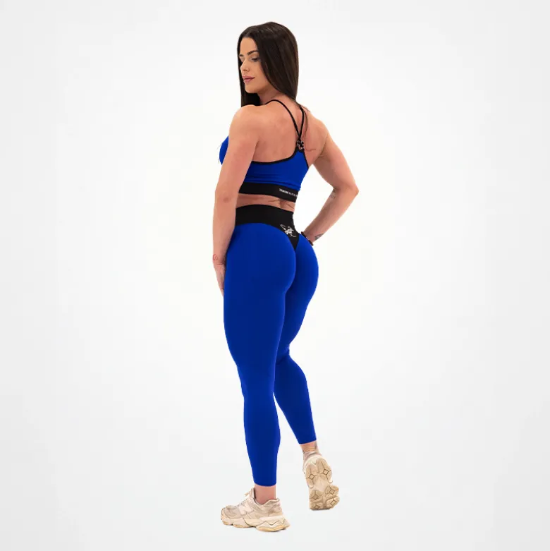 Leggings Seamless Donna Blu
