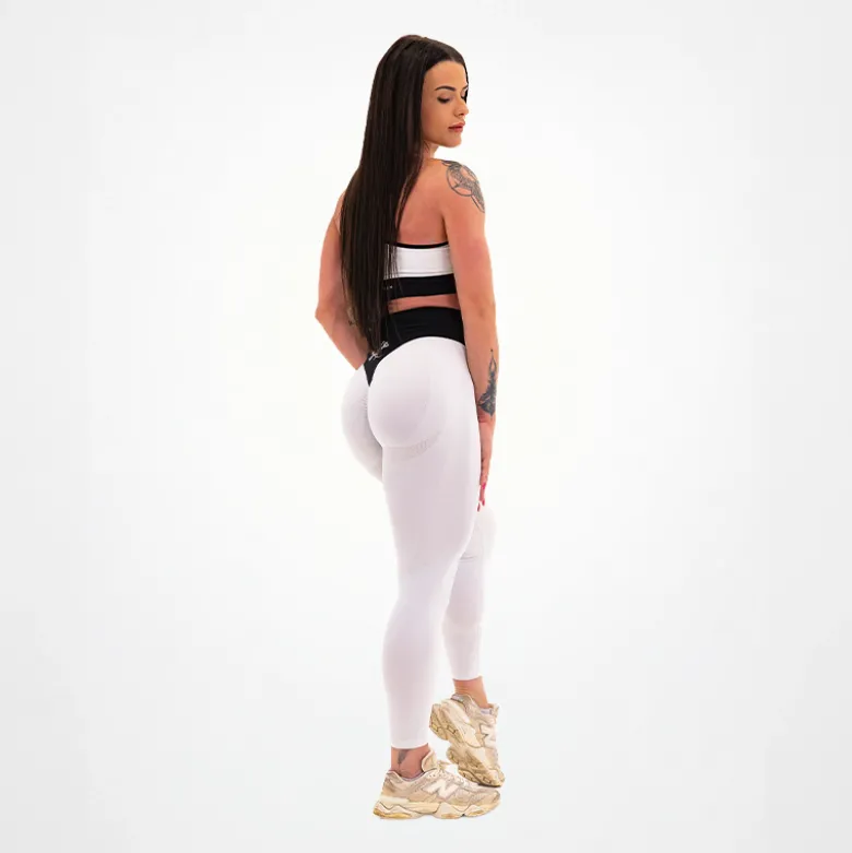 Leggings Seamless Donna Grigio Fluo