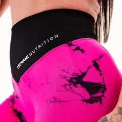 Leggings Seamless Donna Tie Dye Fucsia