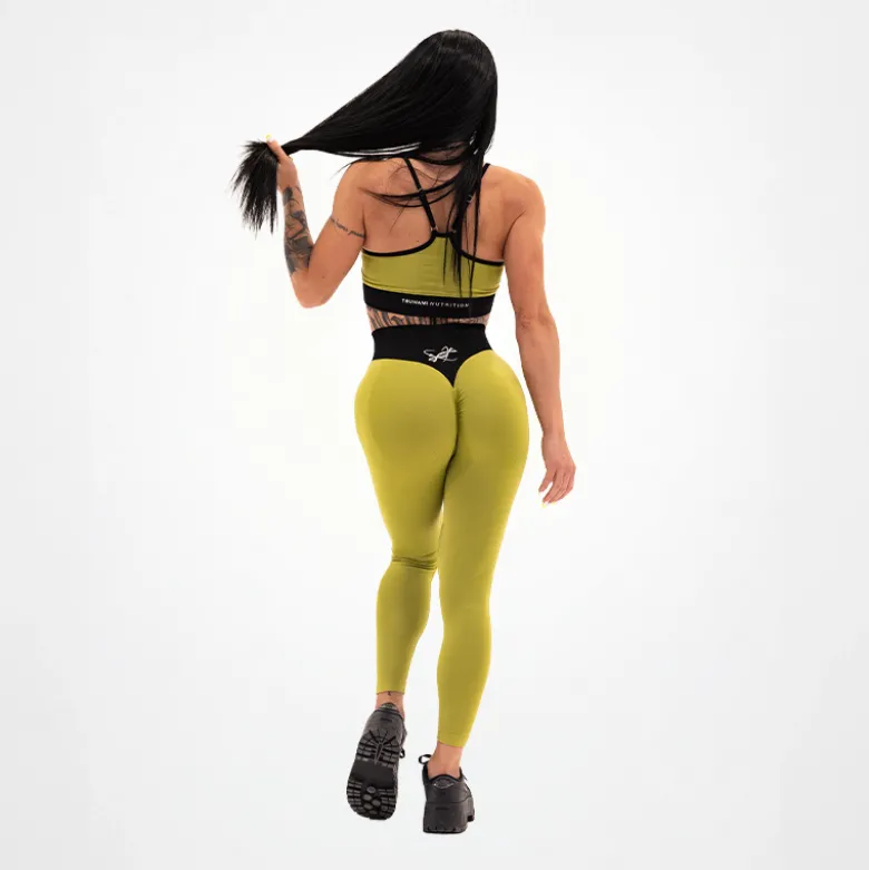 Leggings Seamless Donna Verde Militare