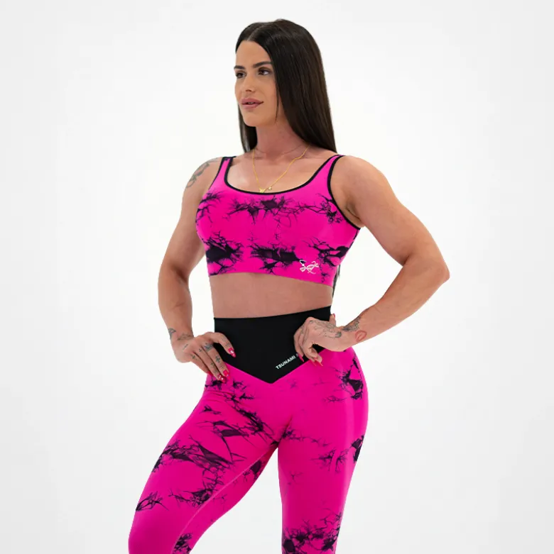 Top Donna Seamless Tie Dye Fucsia