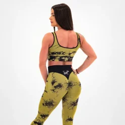 Top Donna Seamless Tie Dye Verde Militare