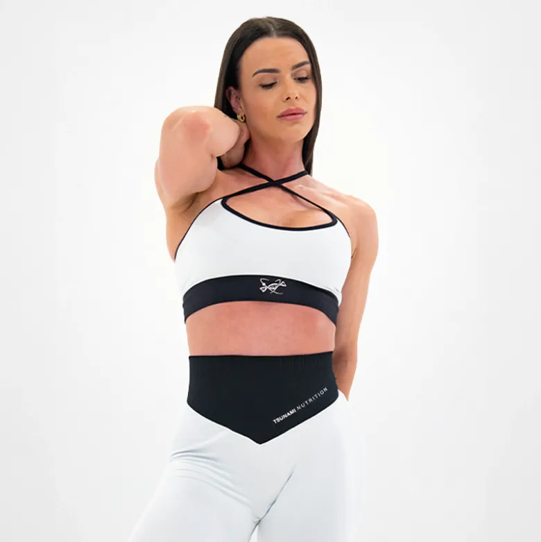 Top Seamless Donna Grigio Fluo