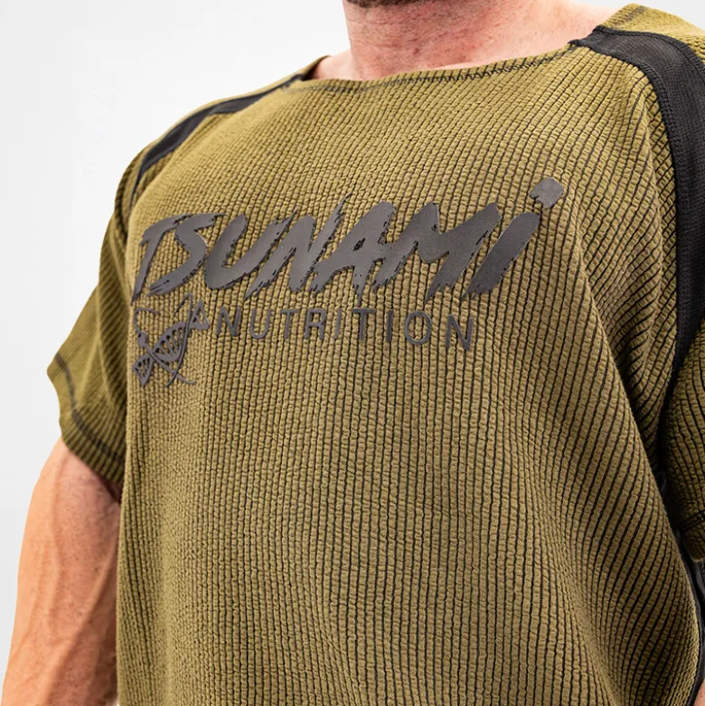 T-Shirt BB Oversize Golden Era Tsunami Verde Militare