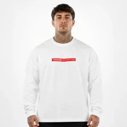 T-shirt Oversize manica lunga Tsunami Bianca