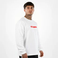 T-shirt Oversize manica lunga Tsunami Bianca