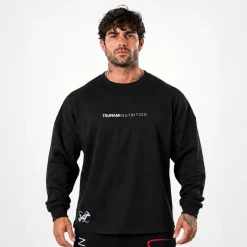 T-shirt Oversize manica lunga Tsunami Nera