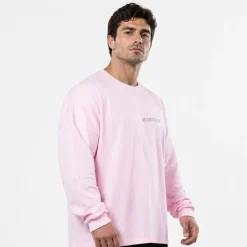 T-shirt Oversize Manica Lunga Tsunami Rosa