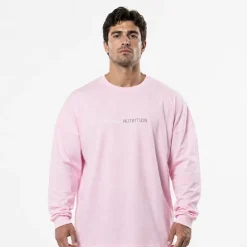 T-shirt Oversize Manica Lunga Tsunami Rosa