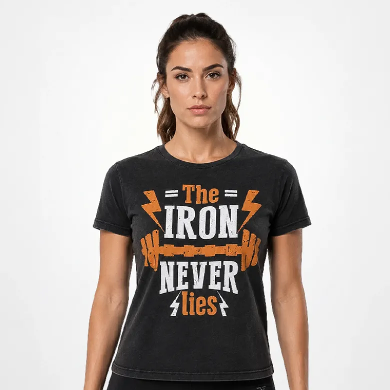 T-Shirt Vintage "THE IRON NEVER LIES"